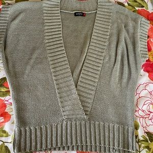 Gina benotti metallic silver shaw